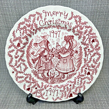 1997 Merry Christmas Plate Royal Crownford Norma Sherman Staffordshire England picture
