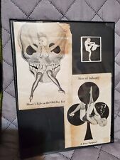Vintage Art Deco Pinup Scrapbook Art Girls Skull Sexy Page Framed picture