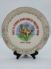 Vintage Gale H. Ferris Rare Breed Poultry Farm Canaan, Indiana Ornate Plate picture