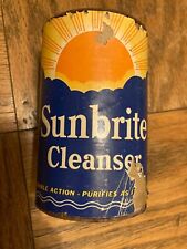 Vintage, Old, Sunbright Cleanser,13 oz. Can, FULL & Unopened, Paper Label picture