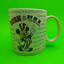 Vintage 1986 Applause Disney Mickey Mouse Coffee Tea Mug Born in the USA EUC picture