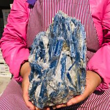7.78LB Rare Natural Beautiful Blue Kyanite With Quartz Crystal Specim picture