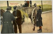 WW1 Belgian War Peasants Refugees Fleeing Louvain Soldiers Postcard picture