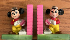 Disney Bookends RARE Vintage Mickey Bricklayer W/Original Box Walt Disney WD-19 picture