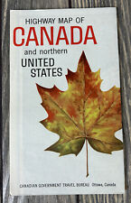 Vintage 1961 Highway Map Of Canada And Northern United States Map picture