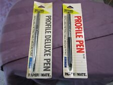 Vintage Lot 2 1988 PaperMate Profile pens NOS Sealed One Deluxe picture
