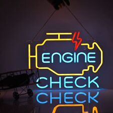Check Engine Light Neon Sign, LED Neon Light for Car Auto Repair Shop Garage ... picture