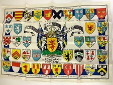 Arms of the Chiefs Scottish Clans Families Royal Arms of Scotland Linen AA681 picture