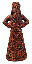 Frigga Figurine - Wood Finish - Norse Hearth Goddess Viking Statue Dryad Design picture