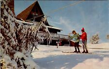People Skiing at Tan-Tar-A's Ski Lodge in Winter Vintage Postcard spc3 picture