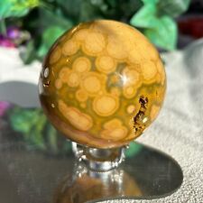 545g Natural Druzy Ocean Jasper Ball Quartz Crystal Sphere Home Display Healing picture