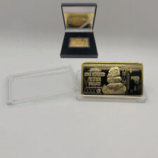 1pc Zimbabwe one hundred Trillion Dollars gold Plated coin Bar with box for gift picture