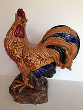 VTG Oxford Products Hand Crafted Glazed Rooster Figurine Large 15,5