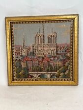 Authentic Vtg 1960s French Tapestry NOTRE DAME de PARIS Cathedral 11