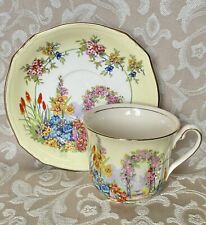 Antique Royal Windsor Garden Trellis Hand Painted Demitasse Cup And Saucer. Rare picture