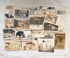 Lot of 50 Unknown Buildings & Houses RPPC Postcards 1900s-1950s Real Photo RP picture