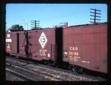 Railroad 110 Slide - Erie Lackawanna #62307 Box Car 1975 Westmont Illinois Train picture
