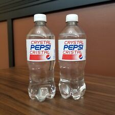 2 Bottles 20 oz Crystal Pepsi Clear 2022 Canada Exclusive Cola Soda Soft Drinks picture