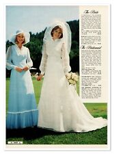 Montgomery Wards Wedding Gown 70s Bridal Fashion Vintage 1977 Print Magazine Ad picture