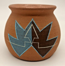 Vintage Native American Indian Pottery Vase Vessel Signed Redbone Southwest picture