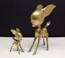 Vintage Brass Fawn,Deer, or Bambi Figurines/Statue.   Lot of 2. picture