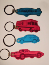 4 Vintage Thick Translucent Rubber Transportation Advertising Keychains ~ BLIMP picture