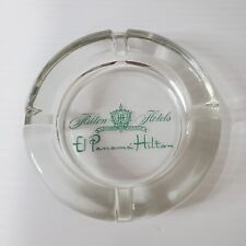 Vintage EL Panama City Hilton Hotel Glass Ash Tray Smoking A Round The World  picture