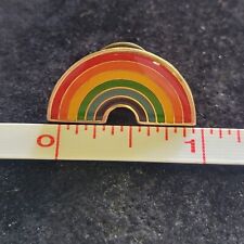 Small Rainbow resin gold tone Hope Peace Love Lapel Badge Hat Vest Pin Souvenir picture