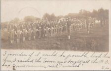 RPPC Alpha / Galesburg Illinois - Military Scene U.S. Soldiers in Review - 1907 picture