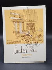 Schrafft's 1959 Luncheon Menu New York Fifth Avenue Beefeater Martini 85 Cents picture