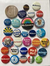 1972 George McGovern for President 30 Different Buttons Classic Campaign Pins picture