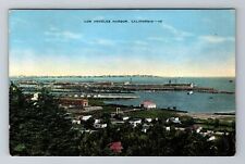 Los Angeles CA-California, Aerial Of Harbor, Antique, Vintage Souvenir Postcard picture