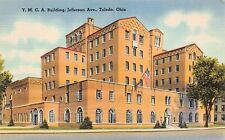Toledo OH Ohio YMCA Bldg Jefferson Ave Downtown Hotel Linen UNP Vtg Postcard V2 picture