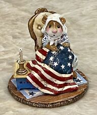 Wee Forest Folk SARAH'S STARS STRIPES Mouse CM-2S FLAG Retired WFF RARE 1979 AP picture