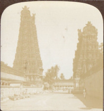 1903 Madura's Hindu Temple, India.  Underwood  Stereoview Photo picture