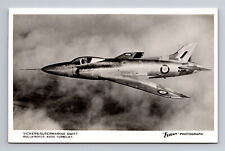 RPPC RAF Vickers Supermarine Swift Jet Fighter FLIGHT Photograph Postcard picture
