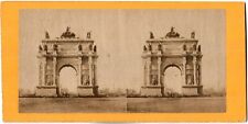 Paris.Arc de Triomphe du Throne.Current Nation.Stereo Photo.Albuminated.View.1865. picture