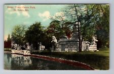 St Louis MO-Missouri, Ruins, Tower Grove Park Vintage Souvenir Postcard picture