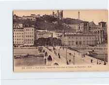 Postcard Pont Tilsitt Cathédrale Saint-Jean et Coteau de Fourvière Lyon France picture