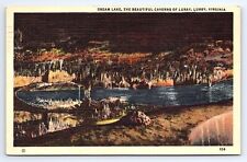 Postcard Dream Lake, Beautiful Caverns Luray Virginia VA picture