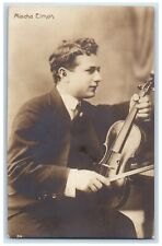 c1910's Mischa Elman Russian American Violinist RPPC Photo Antique Postcard picture