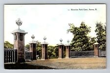 Aurora, IL-Illinois, Riverview Park Gates Antique, Vintage Souvenir Postcard picture