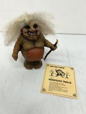 Vtg NyForm 114 Handmade in Norway Norwegian Troll Doll Figurine Old WomanW/Stick picture