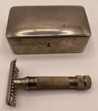 Vintage Merkur Soligen Germany Safety Razor With Case USED NEEDS A CLEANING picture