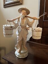 Vintage Water Carrier Male White Porcelain 16 inches tall picture