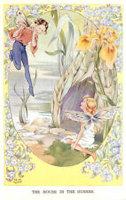 Rene Cloke Fairy Series Postcard 5106 Pixies House in the Rushes picture