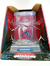 NIB 2007  Hasbro Spiderman Titanium Series die cast figure with display case picture