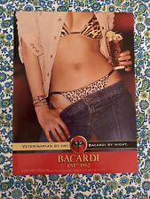 Vintage 2002 Bacardi Rum Print Ad Sexy Leopard Print Bikini Thong picture
