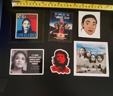 AOC A.O.C. Alexandria Ocasio Cortez Stickers Lot Of 6 Anti Socialism Communism  picture