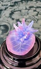 DAUM Trinket Jewelry Pin Dish Orchid Heart Shaped, Older Series Rare, Fine picture